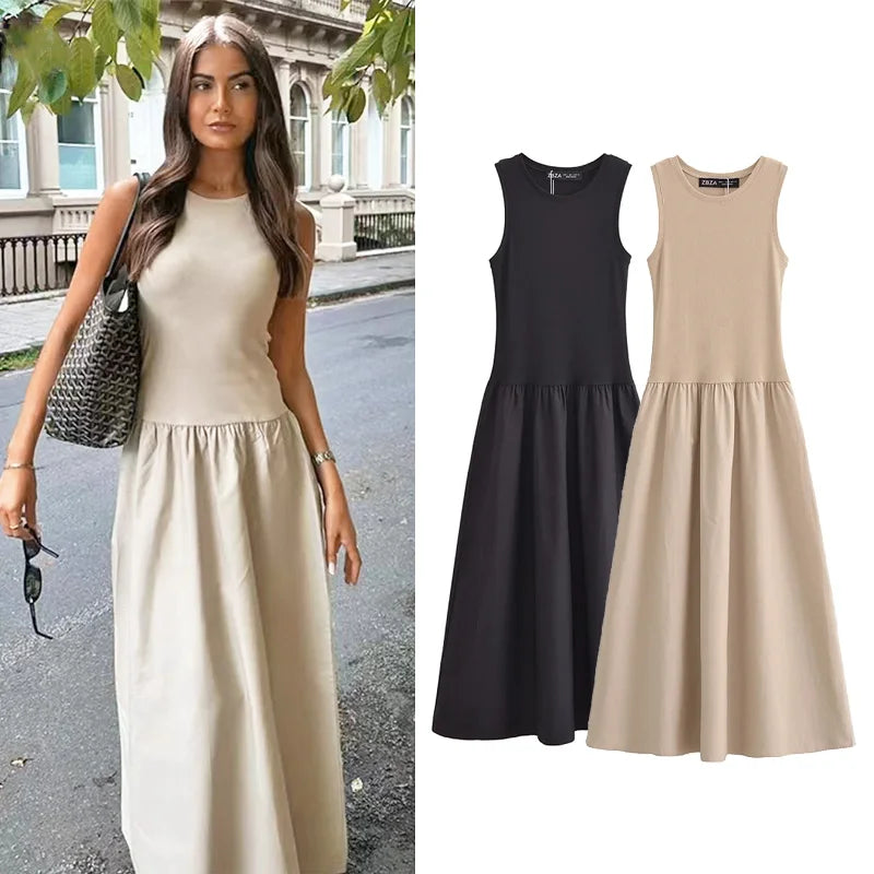 Layla | Mouwloze Maxi Jurk