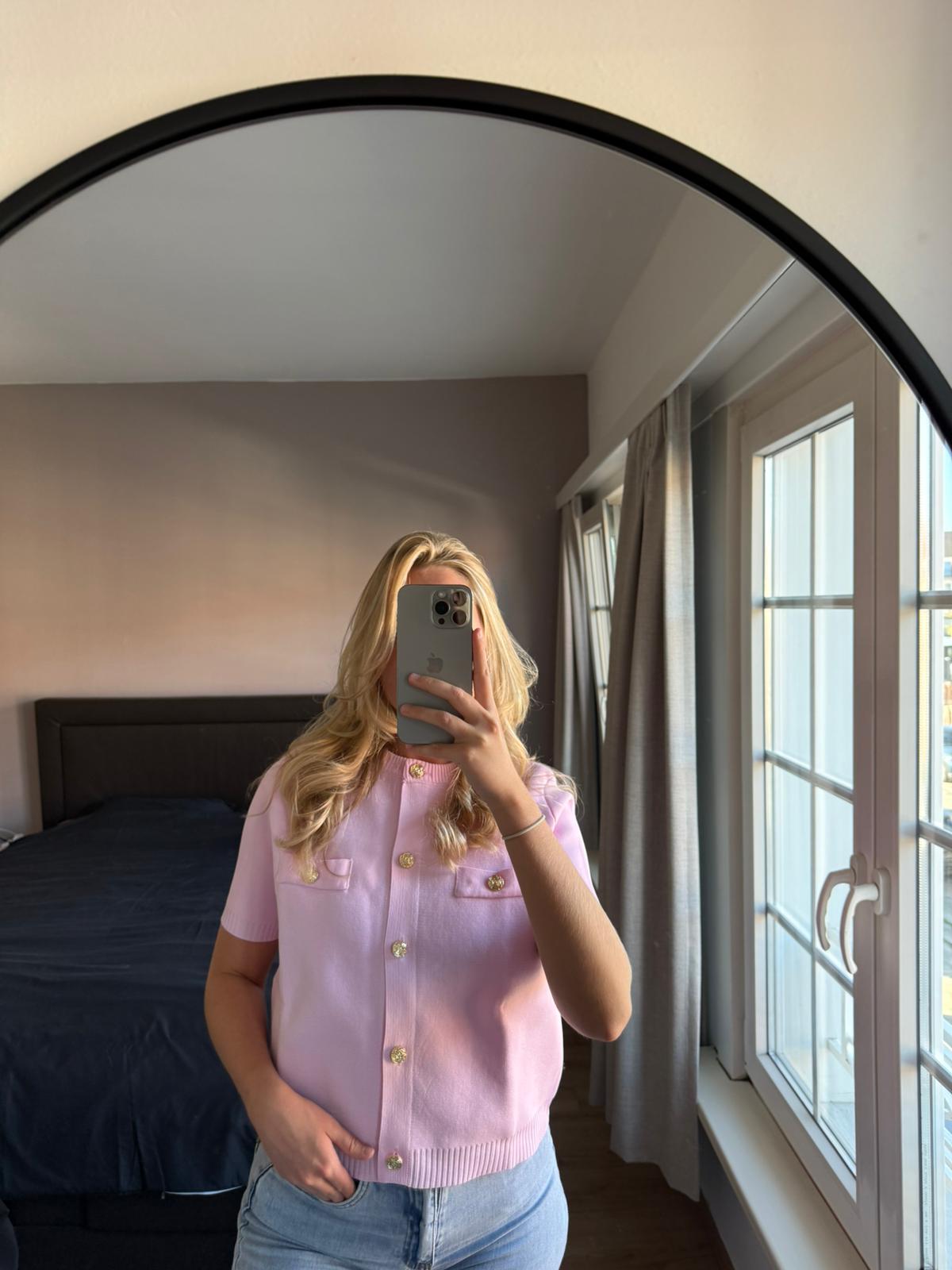 Faye | Gebreid vest met korte mouwen