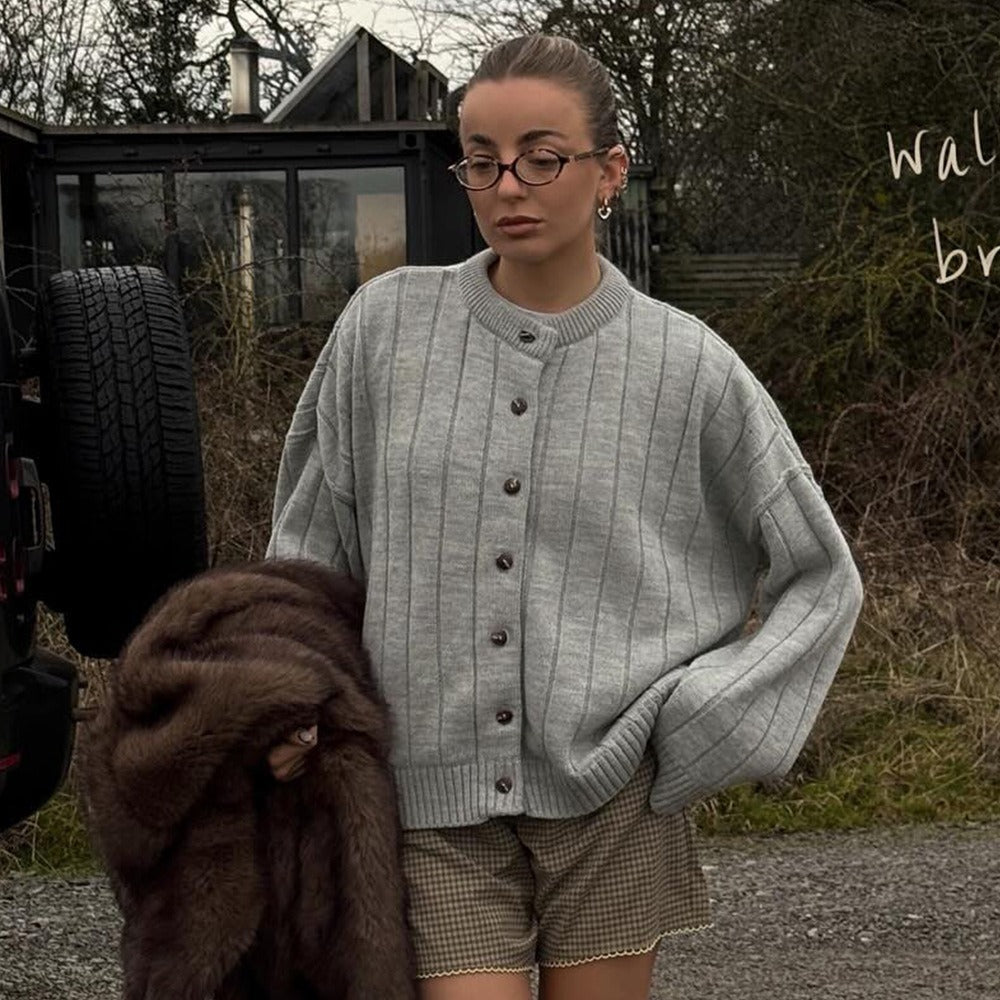 Valérie | Geribde gebreid vest