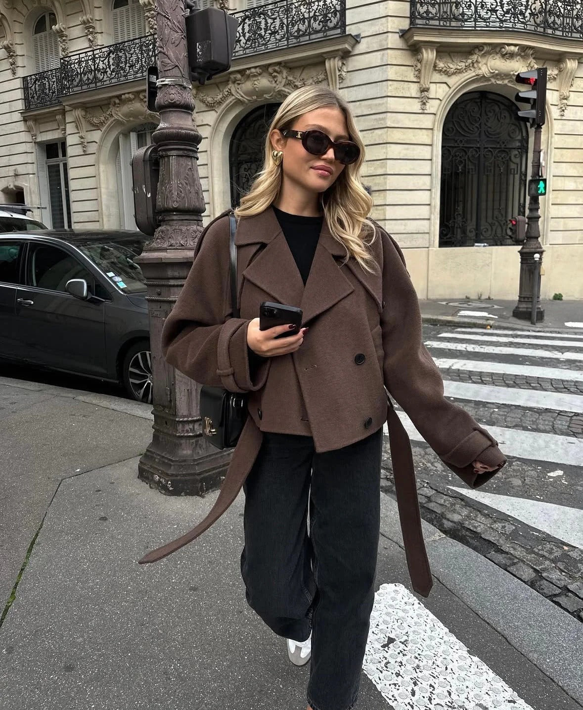 Fleur | Cropped wollen jas