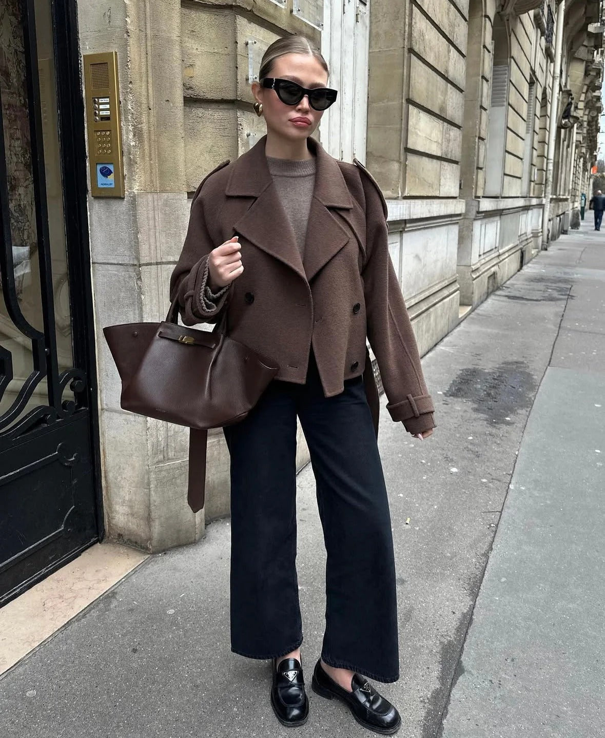 Fleur | Cropped wollen jas