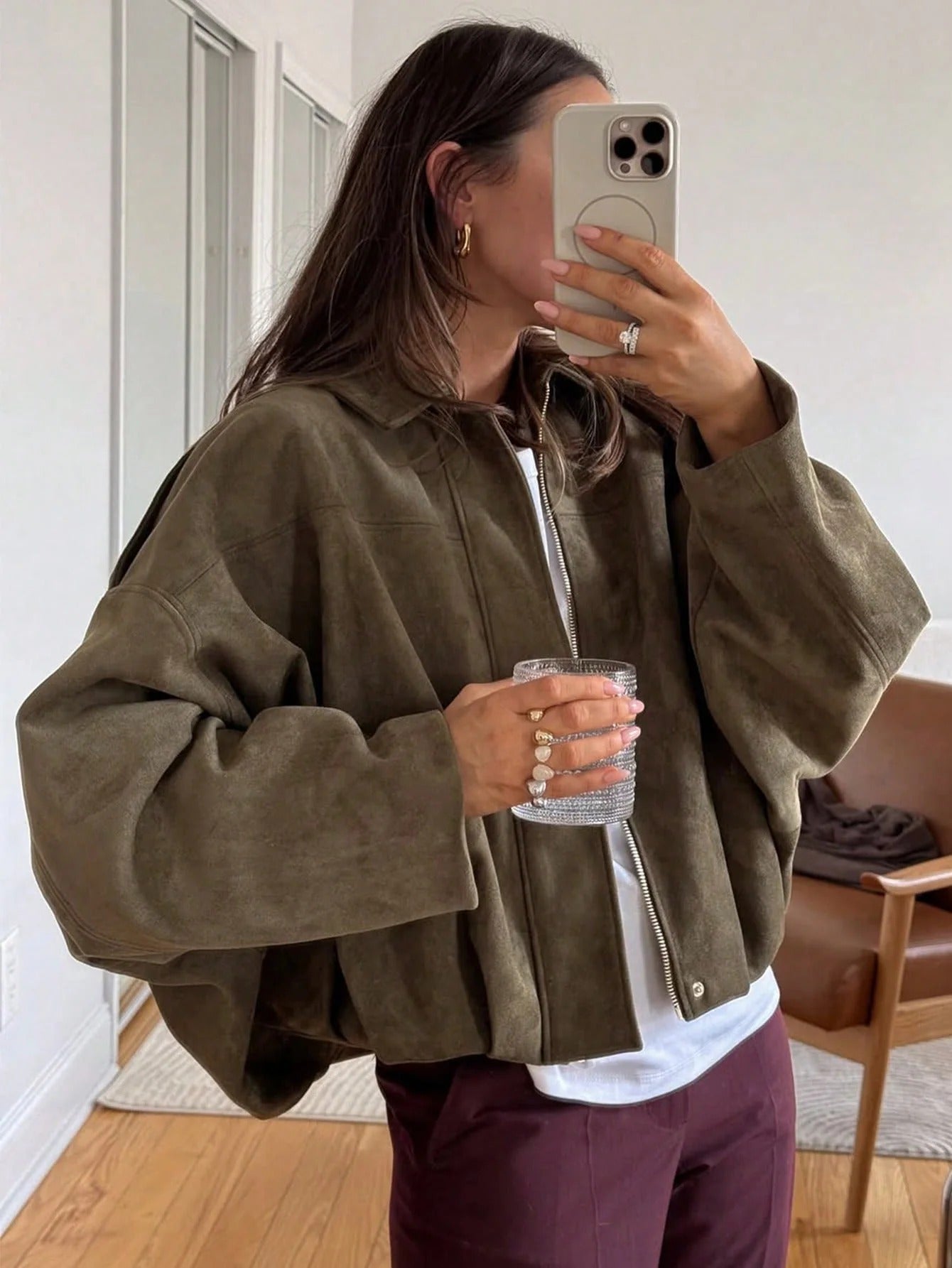 Mila Oversized Suède Jas
